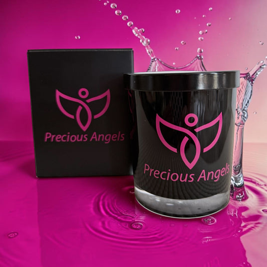 Precious Angels Classic Black Candle